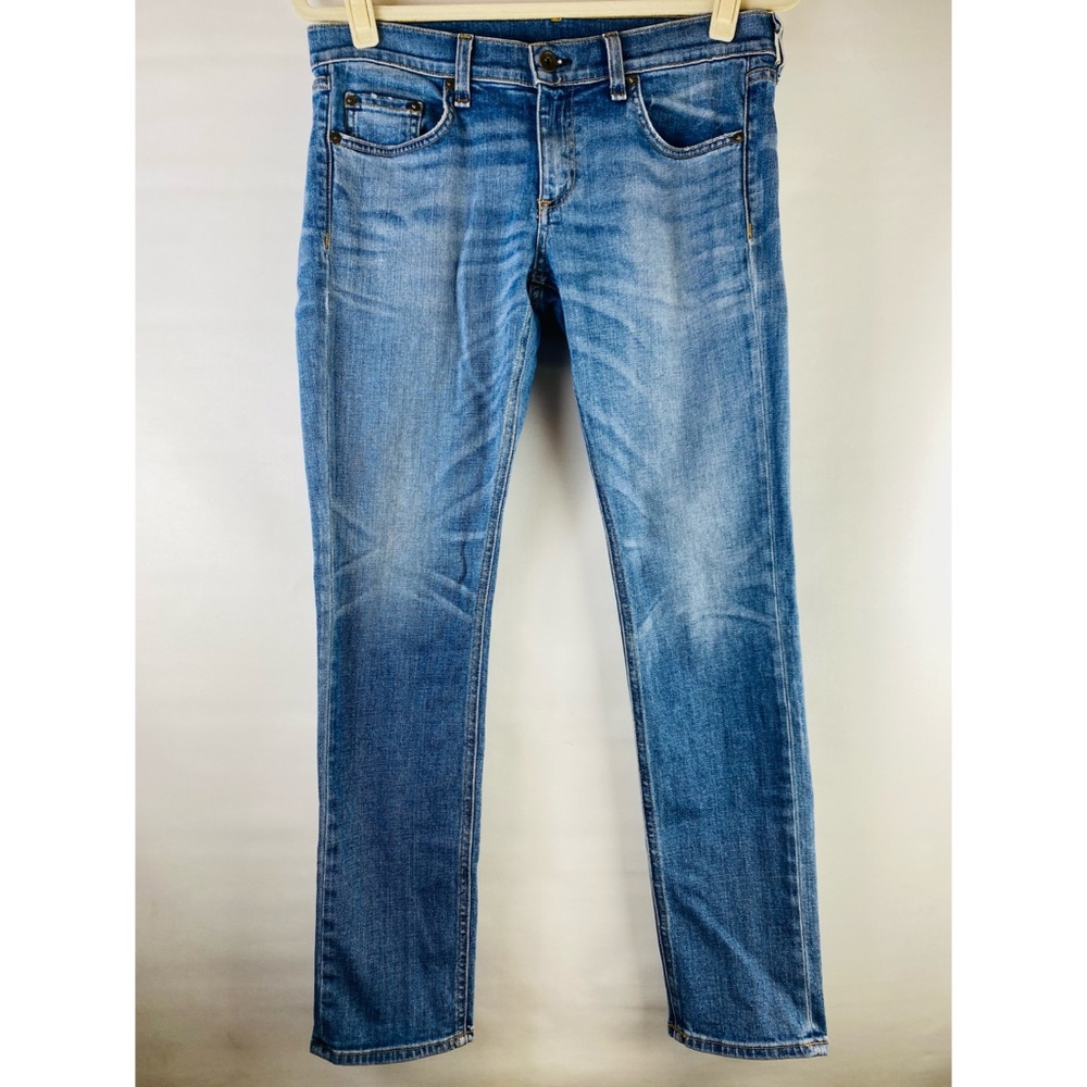 Rag and Bone mid rise medium wash tomboy jeans